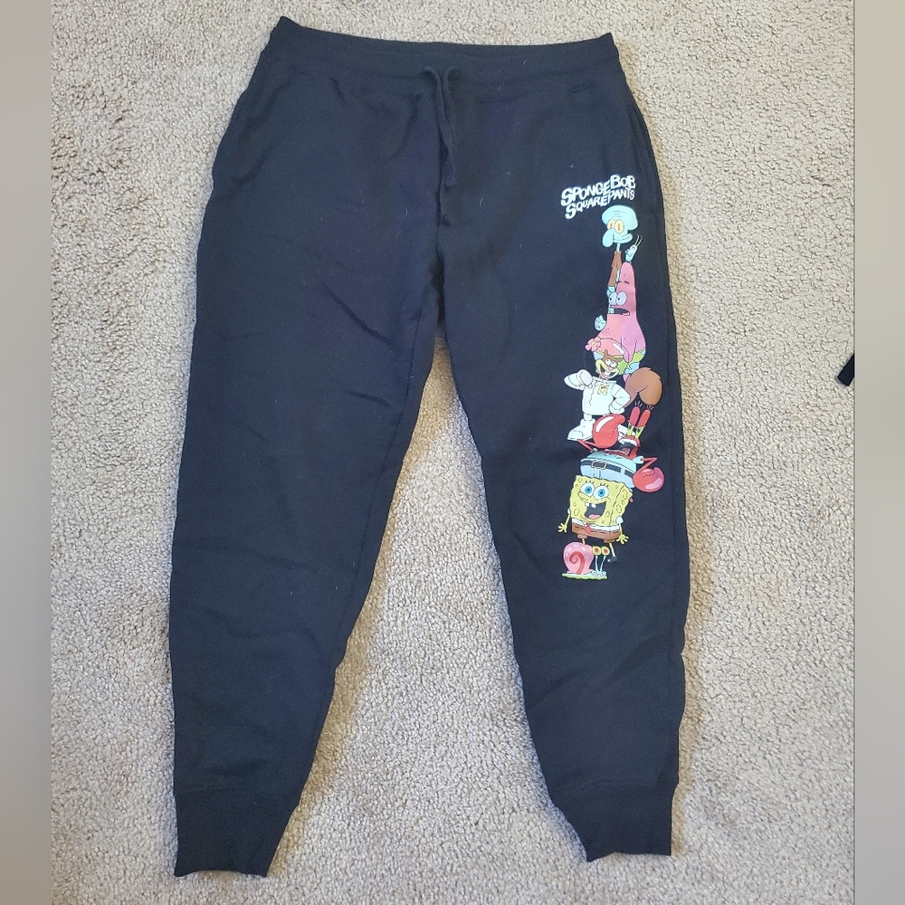 Nickelodeon SpongeBob Decal Drawstring Sweatpants Lowrise